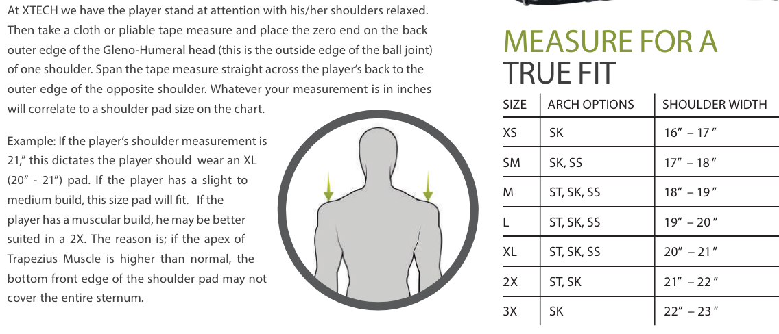 Xtech Shoulder Pad - Skill Position